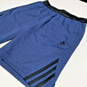 adidas AeroReady Shorts, Men's Small, Dark Blue w/ Black 3-Stripe